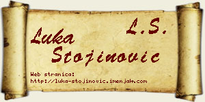 Luka Stojinović vizit kartica